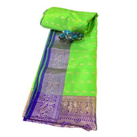 Traditional Zari Woven Kanchipuram Silk Saree.