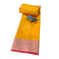 Traditional Zari Woven Kanchipuram Silk Saree.