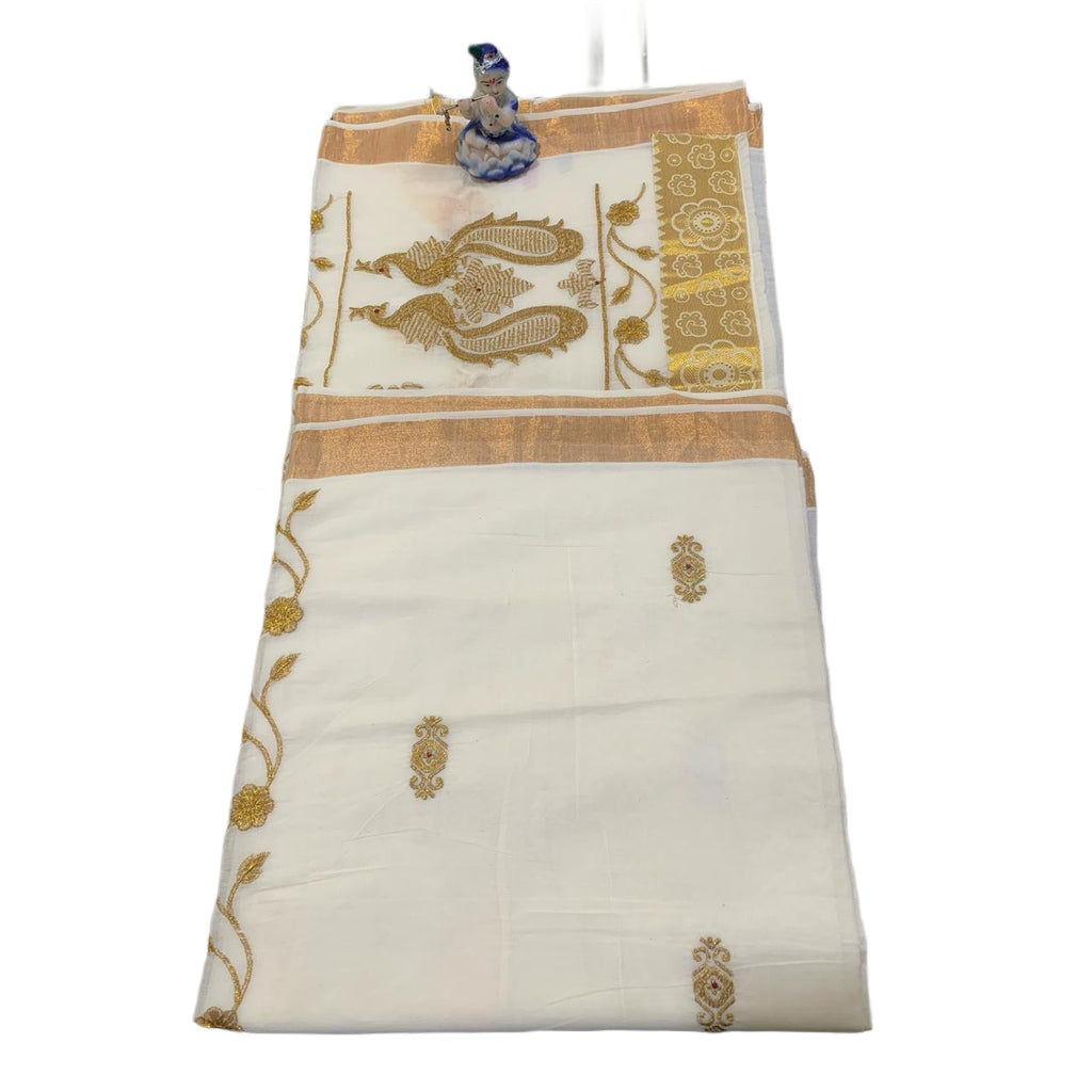 Ivory Mayura Grace Saree
