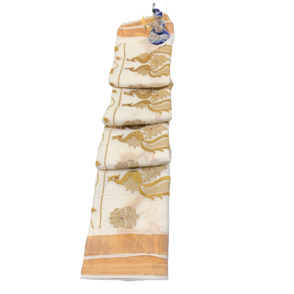 Ivory Mayura Grace Saree