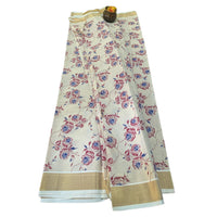 Nila Pushpa Kasavu saree