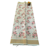 Nila Pushpa Kasavu saree