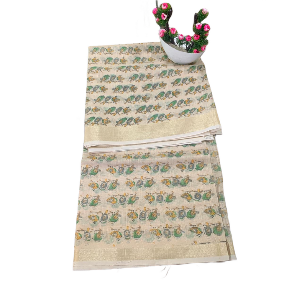 Traditional Handloom-Inspired Heritage Saree