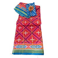 Patola Ikat Geometric Print Saree