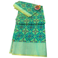 Patola Ikat Geometric Print Saree