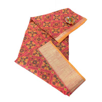 Patola Ikat Geometric Print Saree