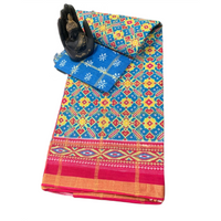 Patola Ikat Geometric Print Saree