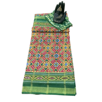 Patola Ikat Geometric Print Saree