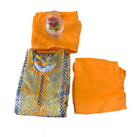 Vibrant Floral Cotton Kurta Set with Dupatta