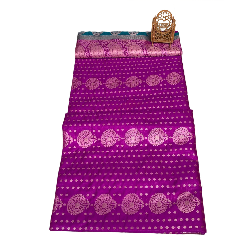 Peacock Amethyst Saree