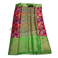 Banarasi Kora Organza Floral Jaal Saree