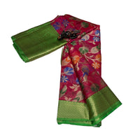 Banarasi Kora Organza Floral Jaal Saree
