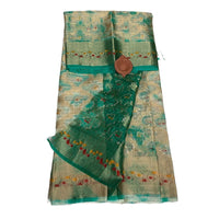 Organza Linen-Silk Batik Print Saree