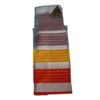 Chanderi Silk-Cotton Multi-Stripe Pallu Saree