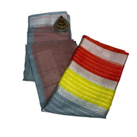 Chanderi Silk-Cotton Multi-Stripe Pallu Saree