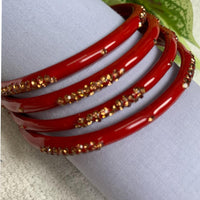 Emerald Aura Bloom Bangles Kada