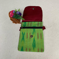 Ikat fabric pouch