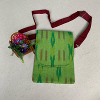 Ikat fabric pouch