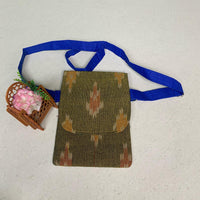 Ikat fabric pouch