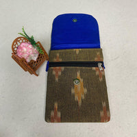 Ikat fabric pouch