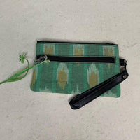Ikat fabric pouch