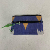 Ikat fabric pouch