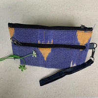 Ikat fabric pouch