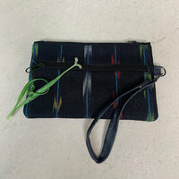 Ikat fabric pouch