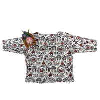 Folk Bloom Stretch Readymade Non- padded Blouse