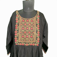 Meher Black Yoke Flare Dress