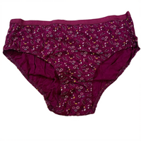 Floral-printed cotton hipster panty