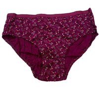 Floral-printed cotton hipster panty