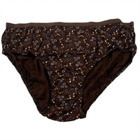 Floral-printed cotton hipster panty