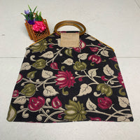 Azure Bloom Handcrafted Tote