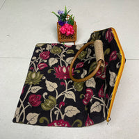 Azure Bloom Handcrafted Tote