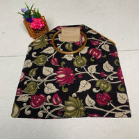 Azure Bloom Handcrafted Tote