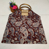 Azure Bloom Handcrafted Tote