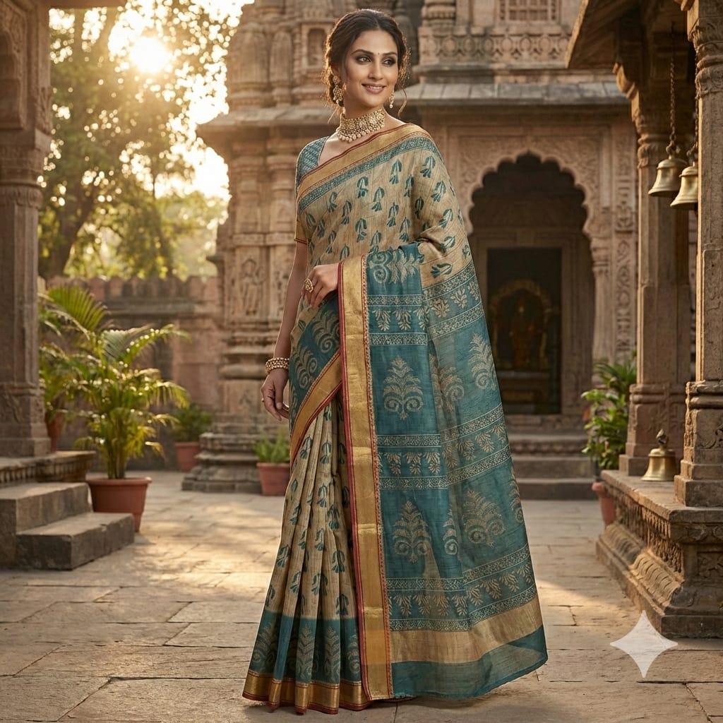 Neelkamal Printed Elegance Pure Cotton Saree