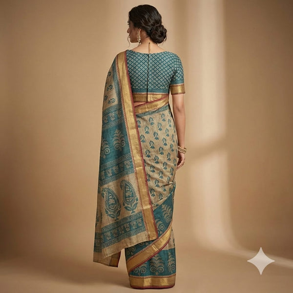 Neelkamal Printed Elegance Pure Cotton Saree
