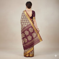 Vintage Kalamkari Border pure cotton saree