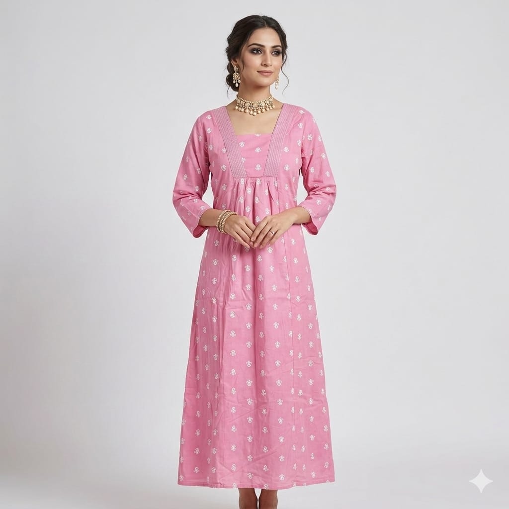 Rosy Petal Flare Dress