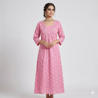Rosy Petal Flare Dress