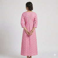 Rosy Petal Flare Dress