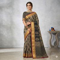Traditional Indian Craft Kalamkari pure cotton saree