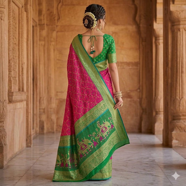 Rathostava Foil Print Saree.