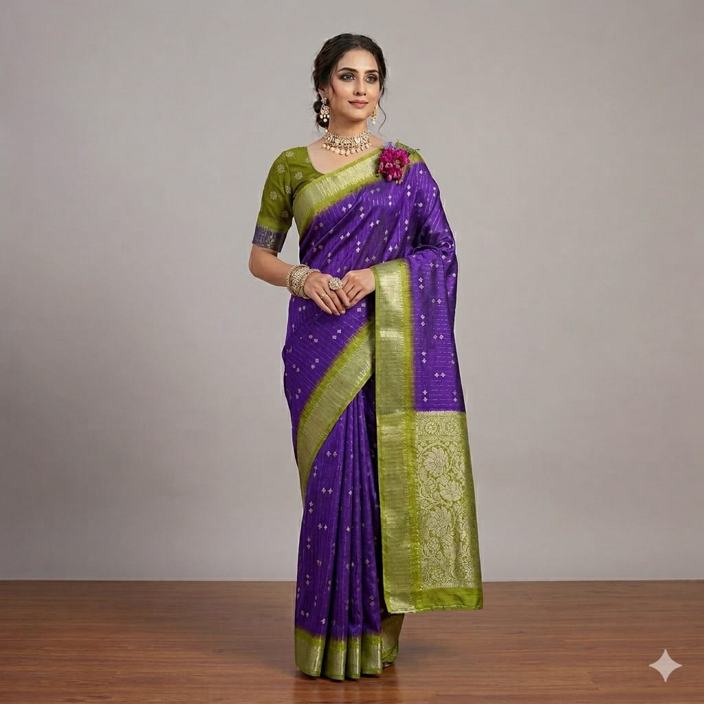 Neelambari Jacquard Border Saree