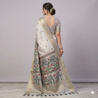 Lotus Printed Saree