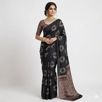Navy blue fancy saree