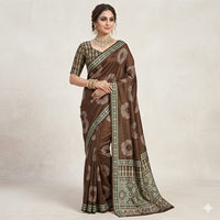 Navy blue fancy saree