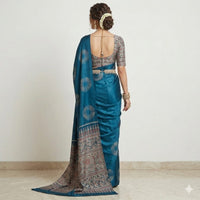 Navy blue fancy saree